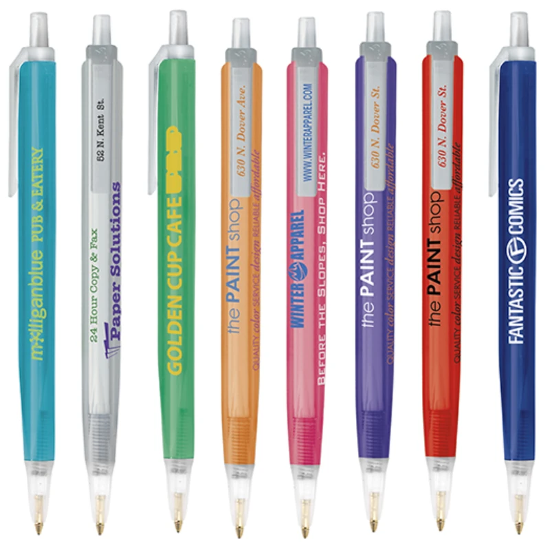 personalized bic tri stic clear pen